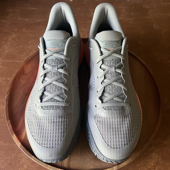 Skechers Viper Court Pro Pickleball Shoes Sneakers Gray Orange Men's 13 - Picture 12 of 16